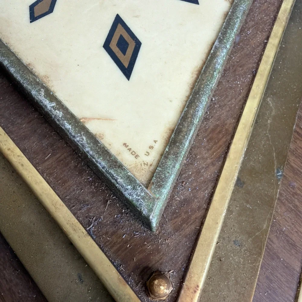 Rare United Clock Corp Model 37 Diamond Clock 23.5